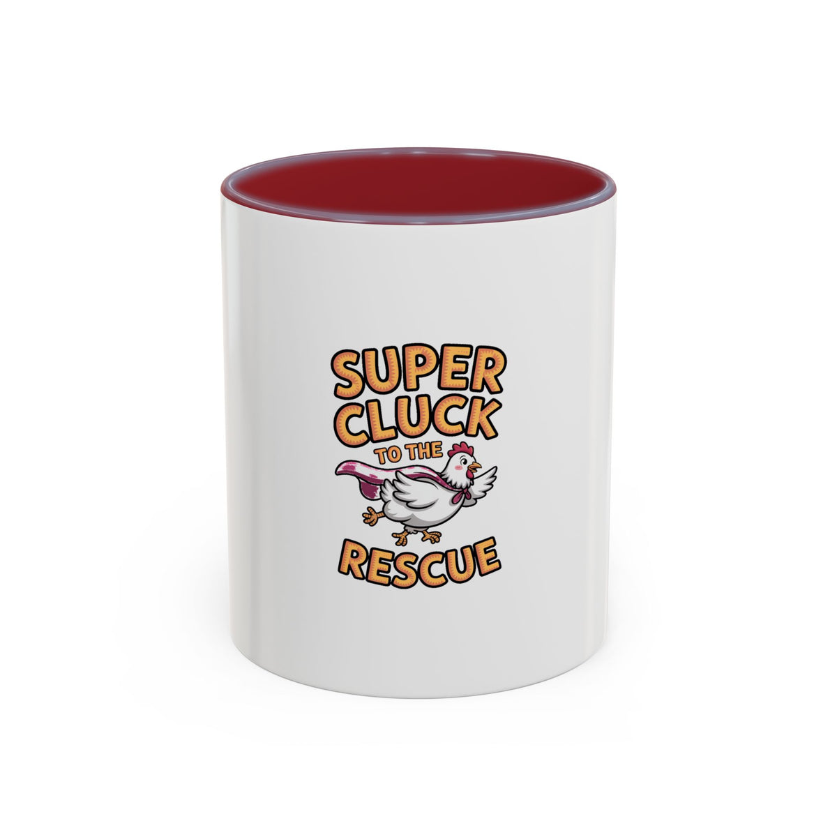 Funny Chicken Superhero Mug, Super Cluck To The Rescue Coffee Mug, Cute Chicken Lover Gift, Farm Animal Mug for Chicken Mom