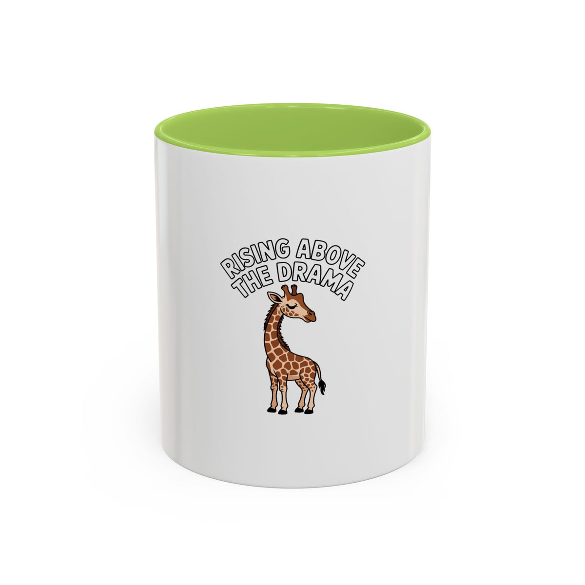 Rising Above The Drama Giraffe Mug, Funny Giraffe Coffee Mug, Cute Sassy Animal Gift, Ceramic Accent Mug for Her