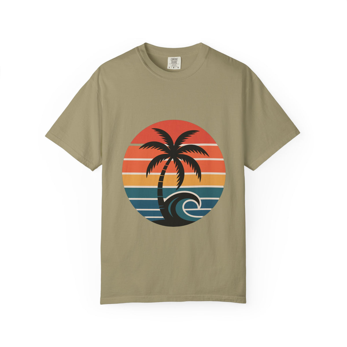 Salt Air Messy Hair Beach Shirt, Retro Sunset Badge T-Shirt, Vintage Palm Tree Wave Tee, Summer Vacation Gift