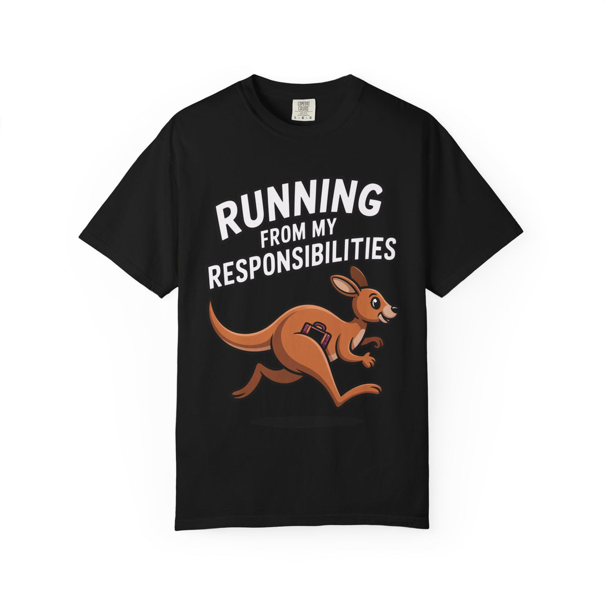 Funny Kangaroo Shirt, Running From My Responsibilities T-Shirt, Sarcastic Adulting Tee, Funny Gift for Procrastinators