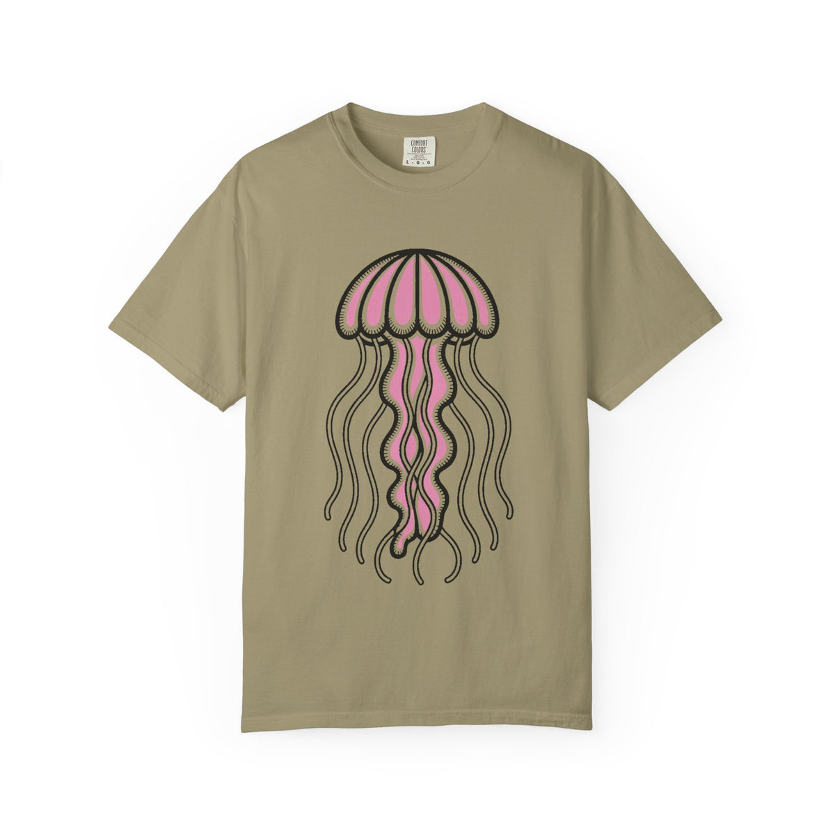 Cute Jellyfish T-Shirt, Glowing Jellyfish Graphic Tee, Ocean Lover Gift, Garment-Dyed Unisex Shirt for Beach and Aquarium Fans