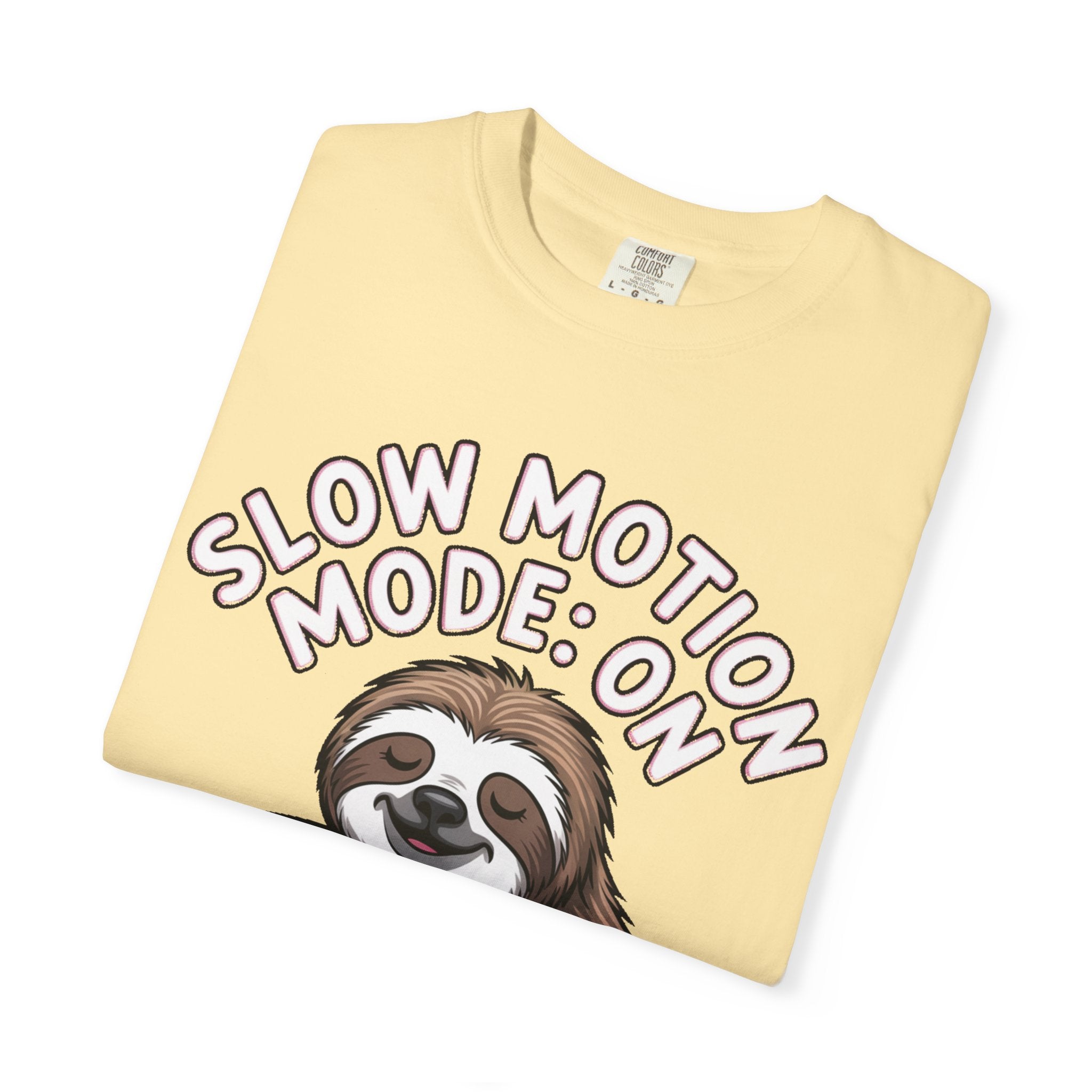 Slow Motion Sloth Shirt, Funny Coffee Lover T-Shirt, Cute Sloth Hugging Coffee Cup Tee, Sleepy Sloth Gift for Coffee Addict