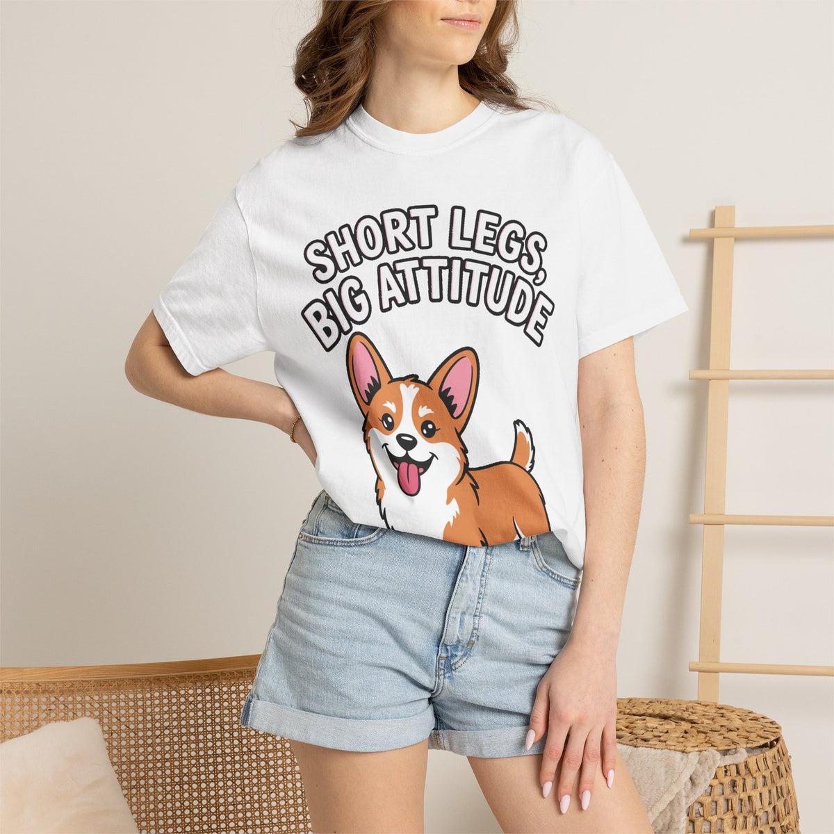 Short Legs Big Attitude Corgi Shirt, Funny Corgi T-Shirt, Cute Dog Lover Gift, Corgi Mom Dad Tee, Sassy Dog Graphic Shirt