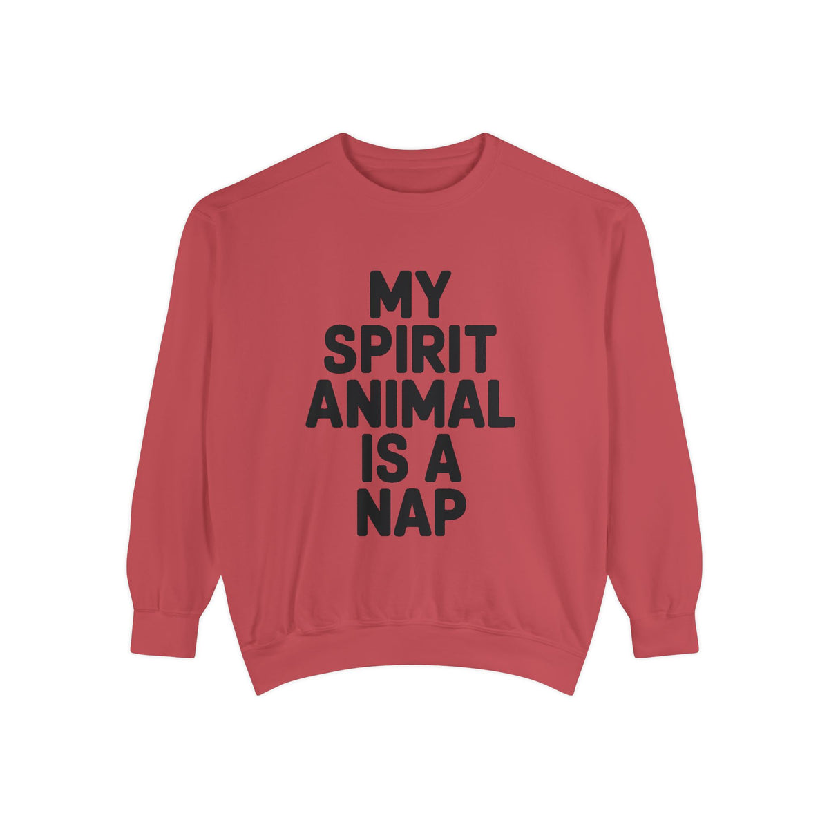 My Spirit Animal Is A Nap Sweatshirt, Funny Nap Lover Crewneck, Lazy Day Embroidered Sweatshirt Gift