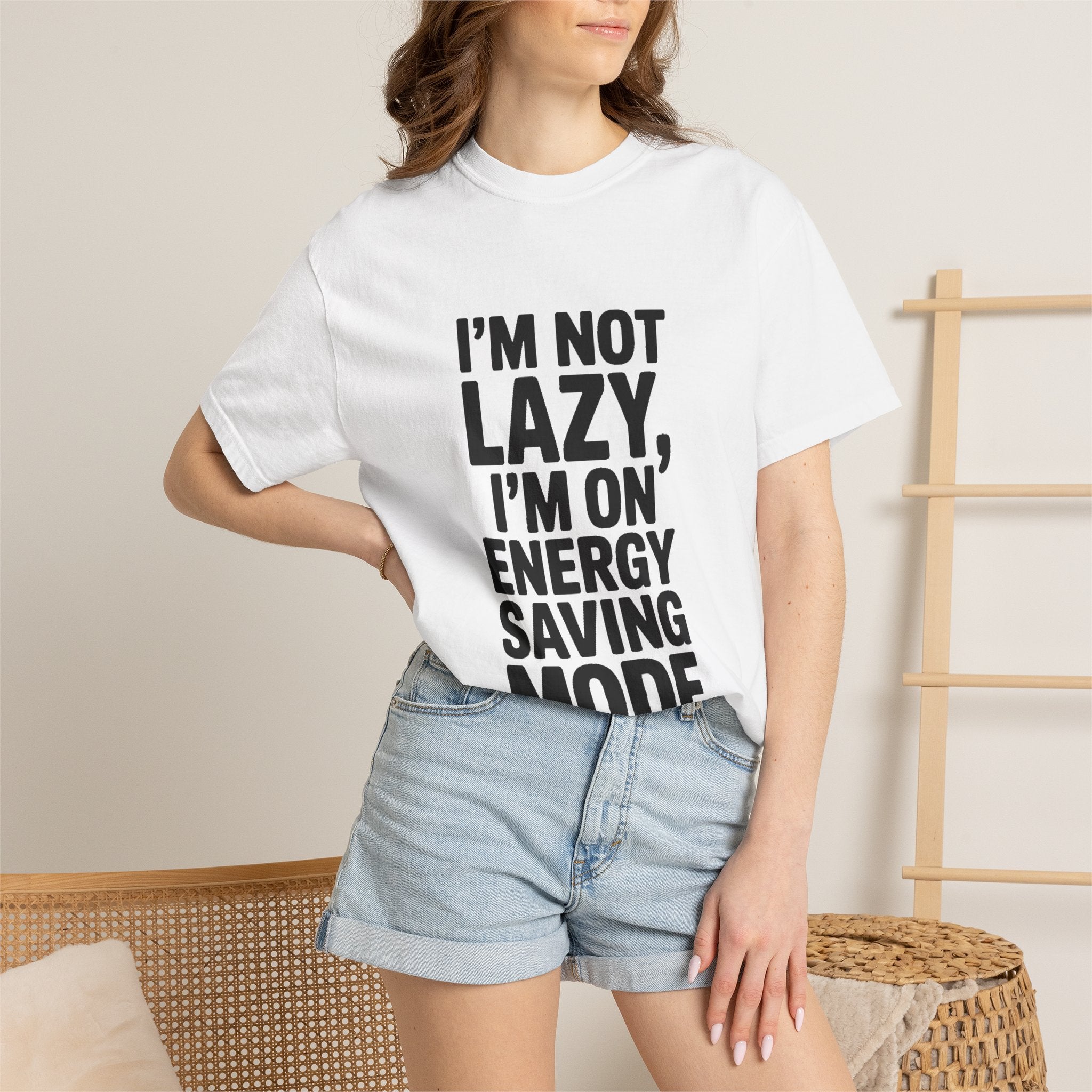 I'm Not Lazy I'm On Energy Saving Mode Shirt, Funny Sarcastic T-Shirt, Lazy Day Tee, Funny Gift for Him Her