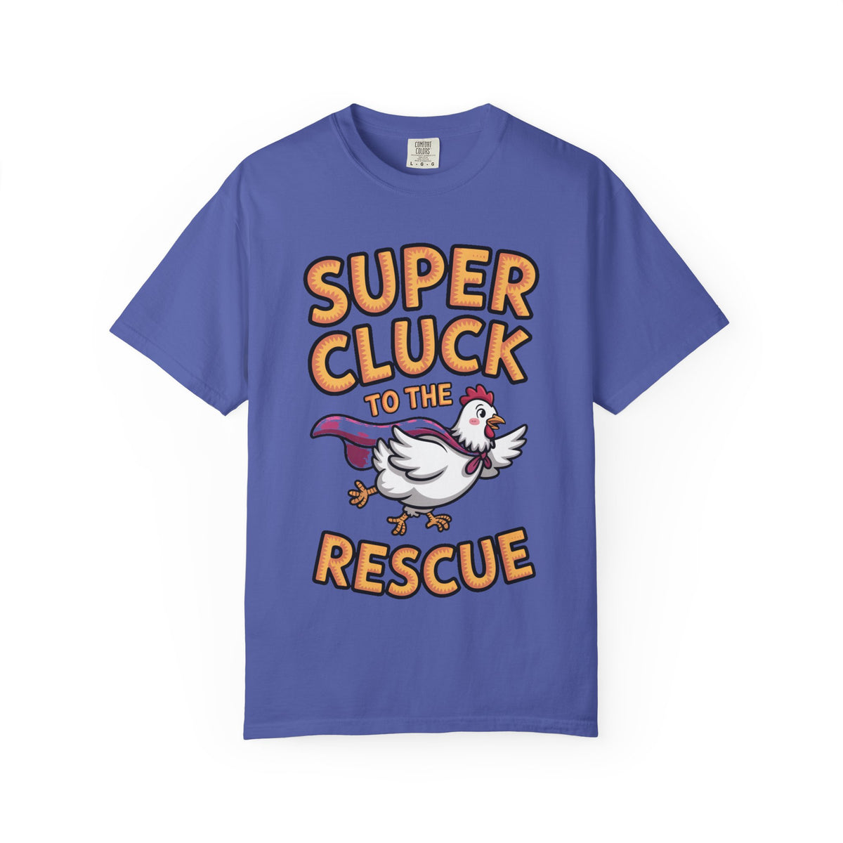 Funny Chicken Superhero Shirt, Super Cluck To The Rescue T-Shirt, Cute Cartoon Chicken Tee, Farm Animal Lover Gift