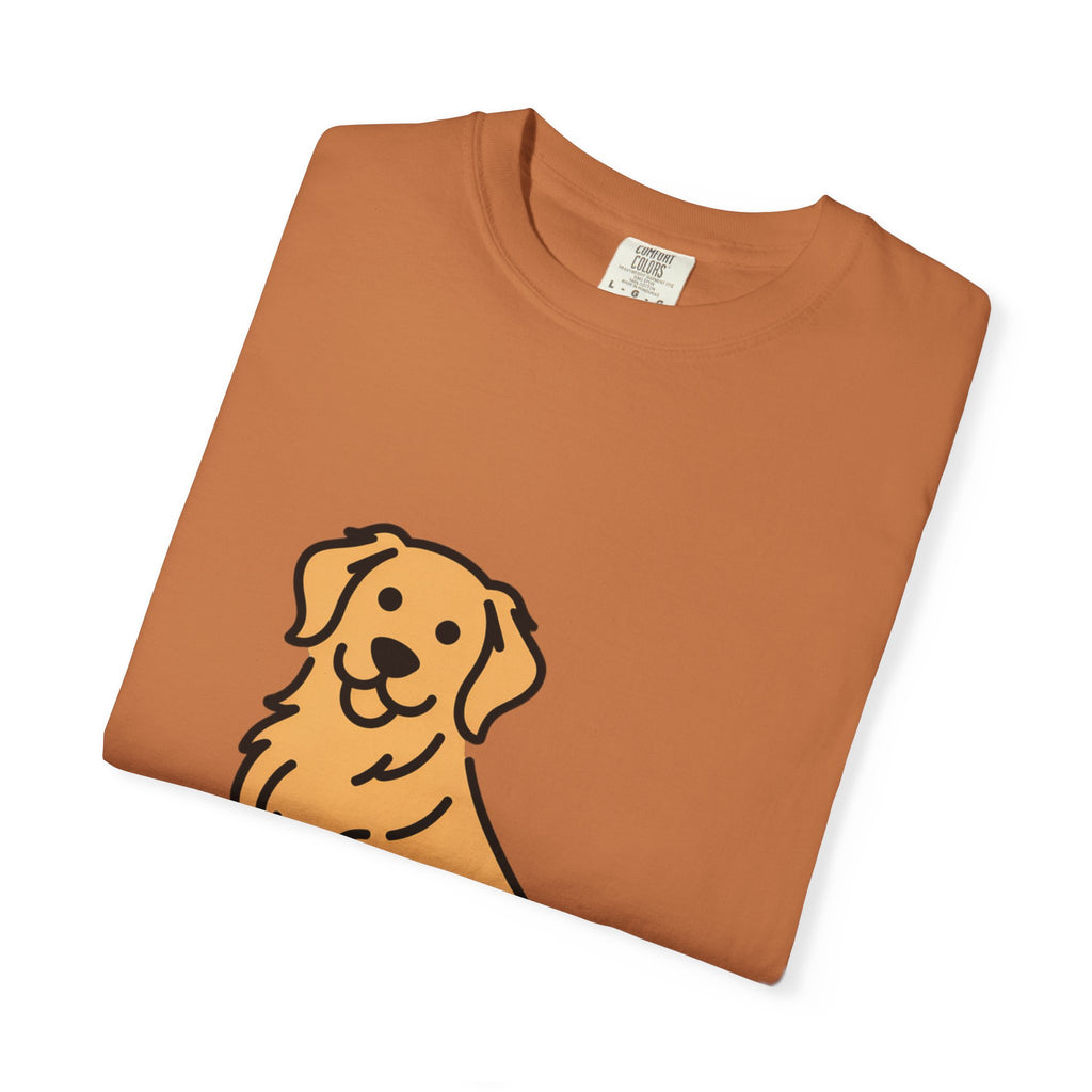 Golden Retriever Shirt, Minimalist Dog Silhouette T-Shirt, Cute Line Art Dog Lover Gift, Retriever Mom Dad Tee