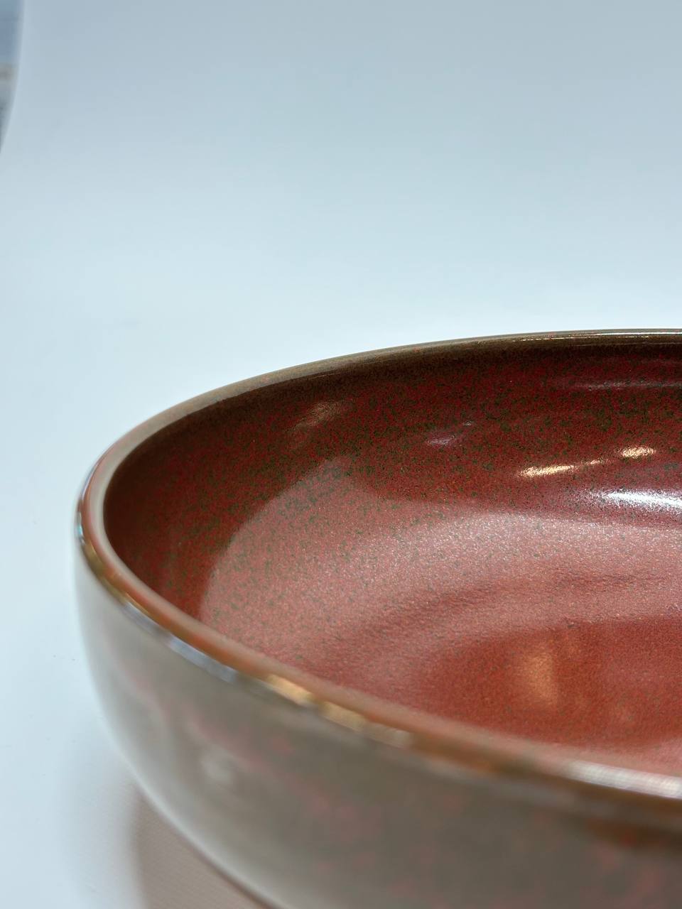 Handmade Ceramic Bowls Set of 5 – Earth Tone Stoneware Bowls in Brown, Olive & Mustard